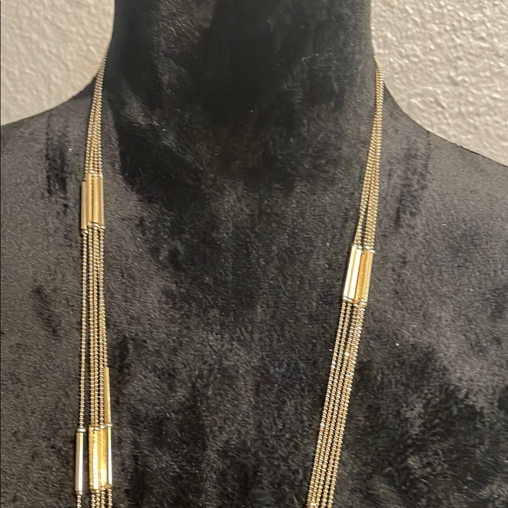 BANANA REPUBLIC Elegant Gold Multi-Strand Necklace - Picture 2 of 5